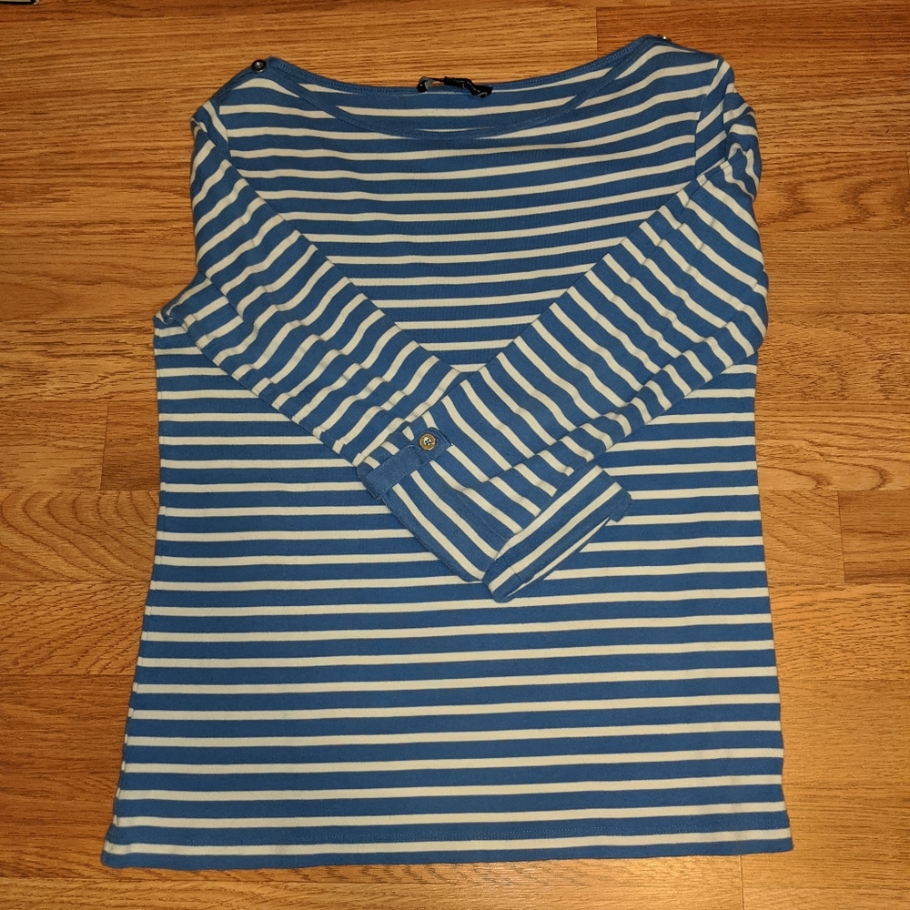 Blue & White Striped Shirt